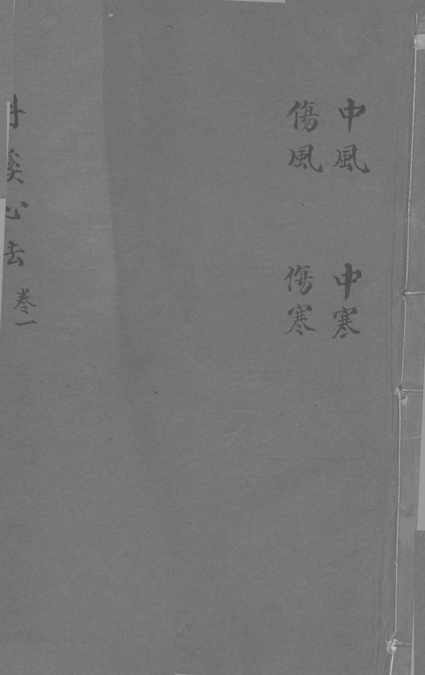 丹溪心法  卷1  中风伤风  中寒伤寒